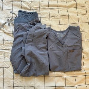 Figs Womens XS Scrub Top and SBottom Set in Vapor Blue